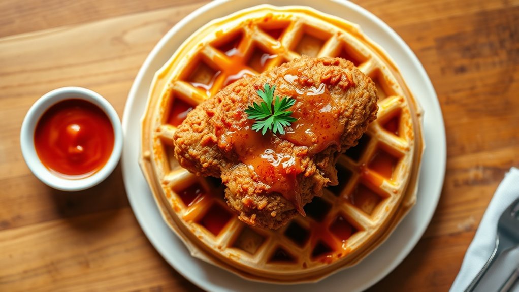 cook chicken and waffles