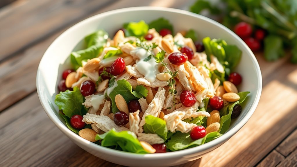 cook chicken assemble salad