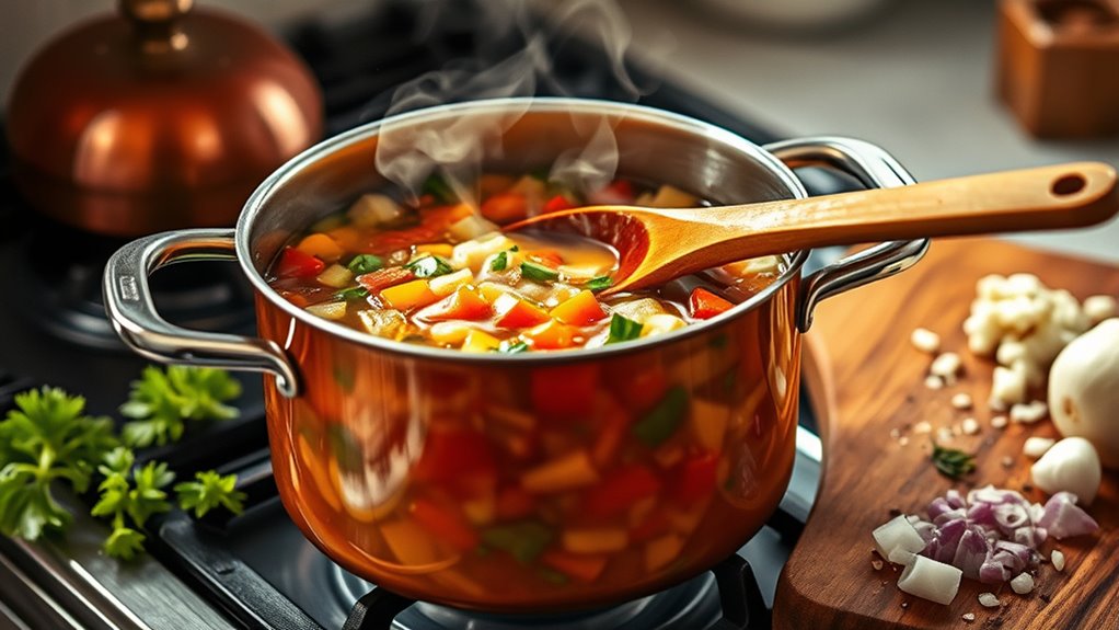 cook combine simmer enjoy