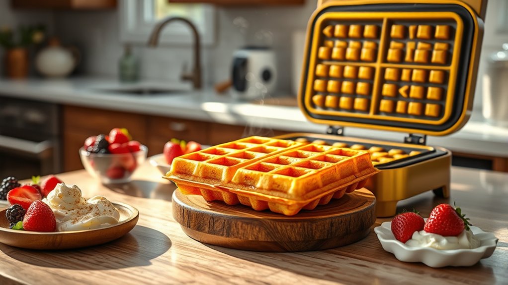 cook crispy golden waffles