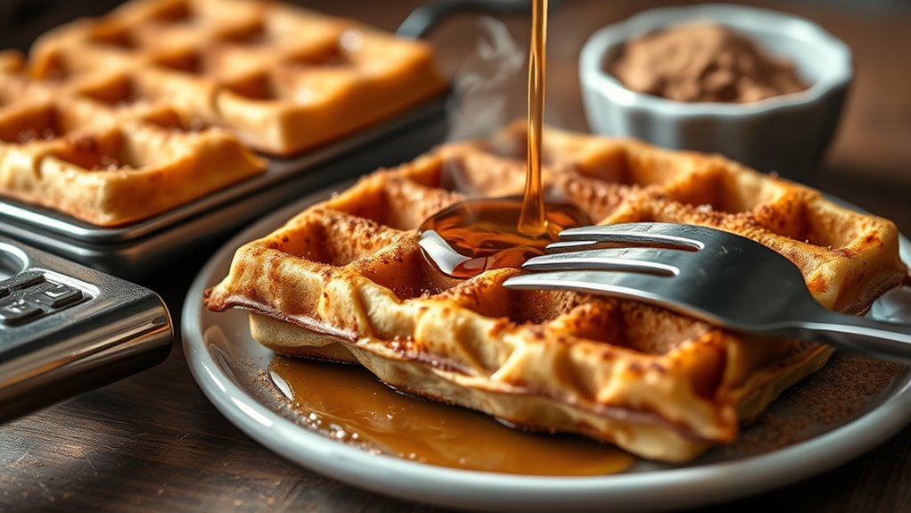 cook perfect cinnamon waffles