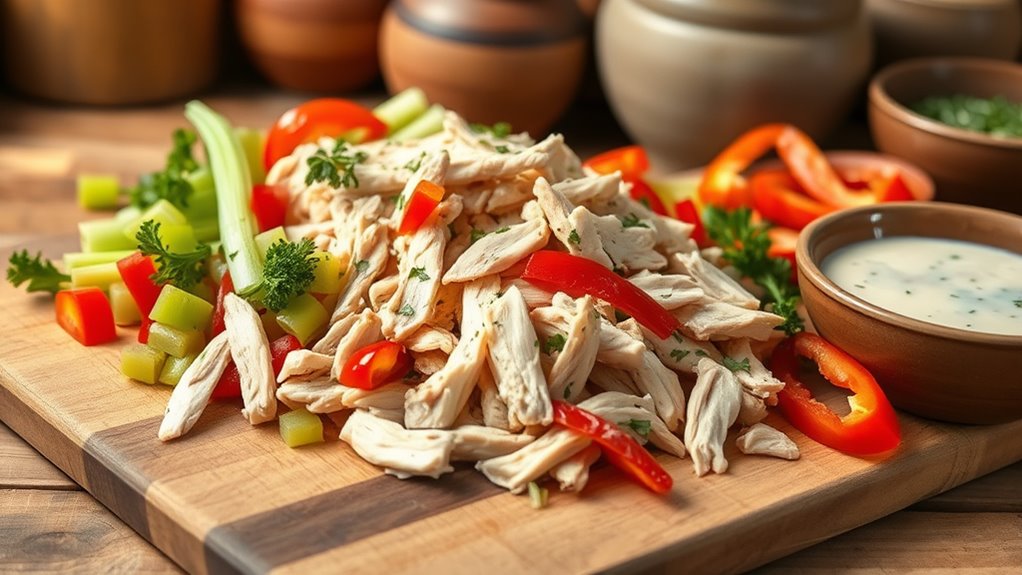 cook tender poached chicken