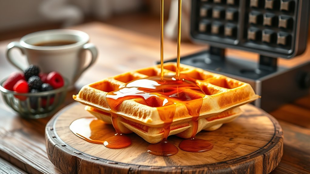 cook waffles with care