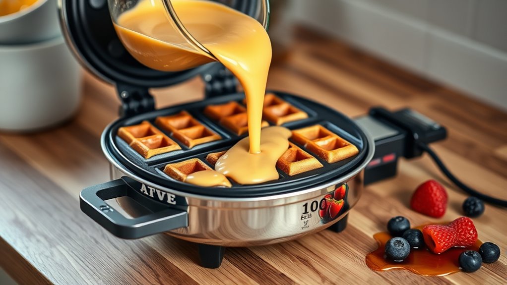 cook waffles with patience