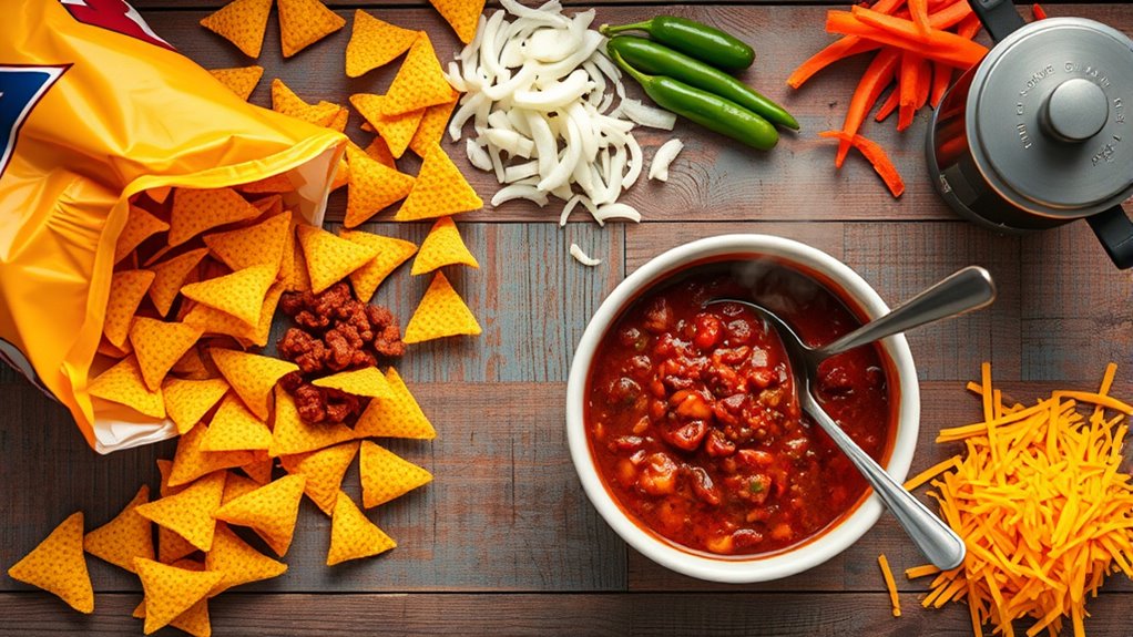 cooking frito pie ingredients