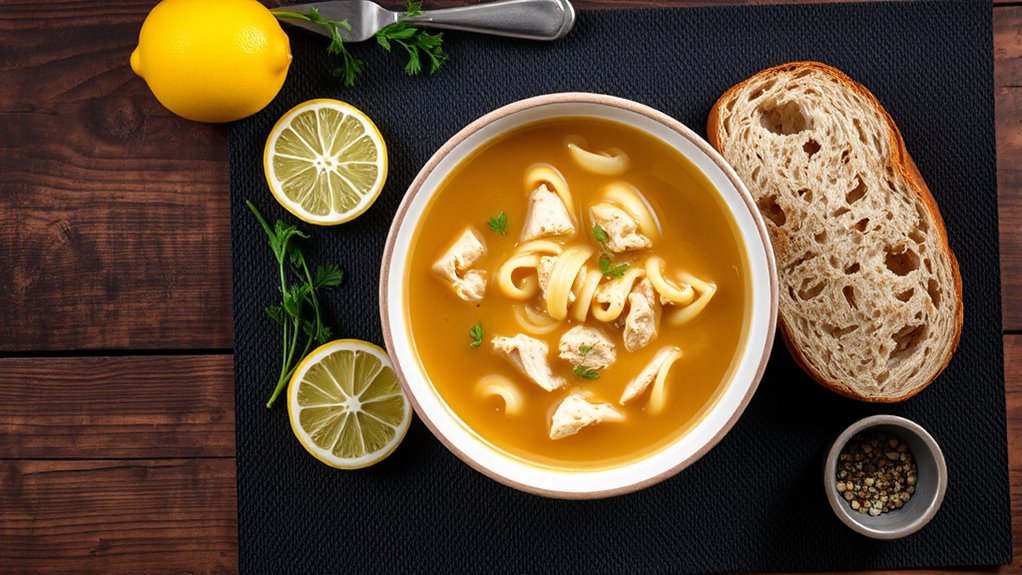 cozy inviting soup presentation