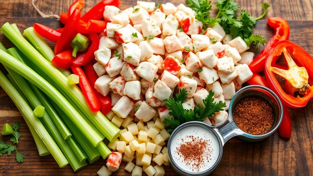 crab salad with zest