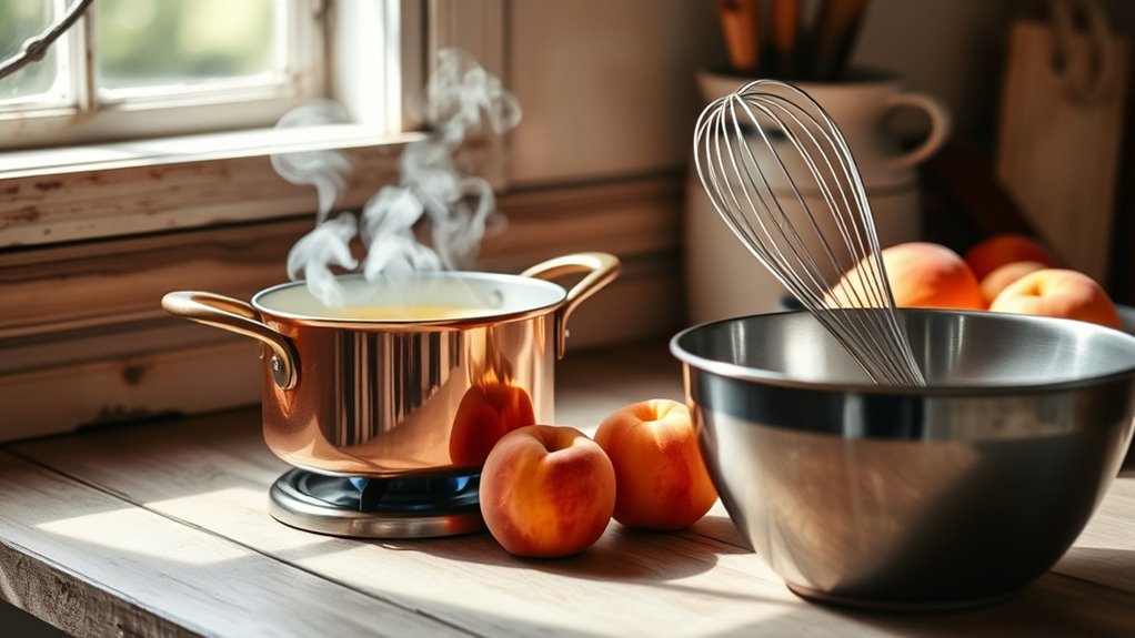 crafting creamy peach custard