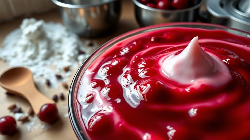 crafting homemade cherry dessert