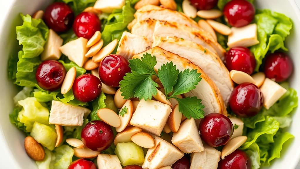 cranberry almond chicken salad
