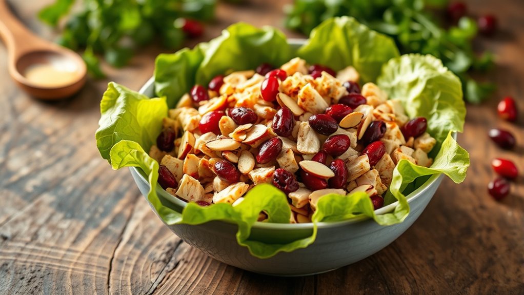 cranberry almond chicken salad