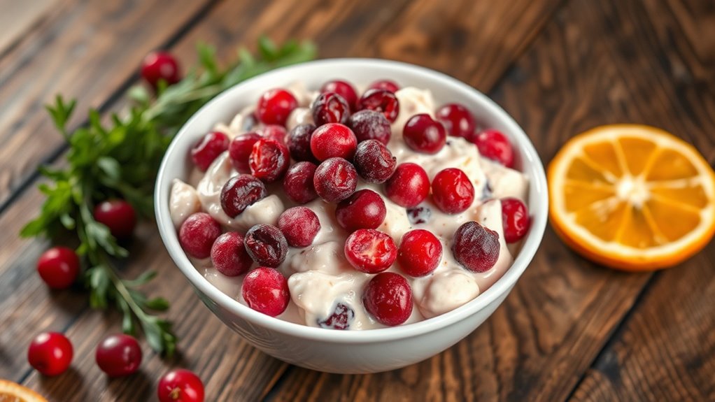 cranberry yogurt salad preparation
