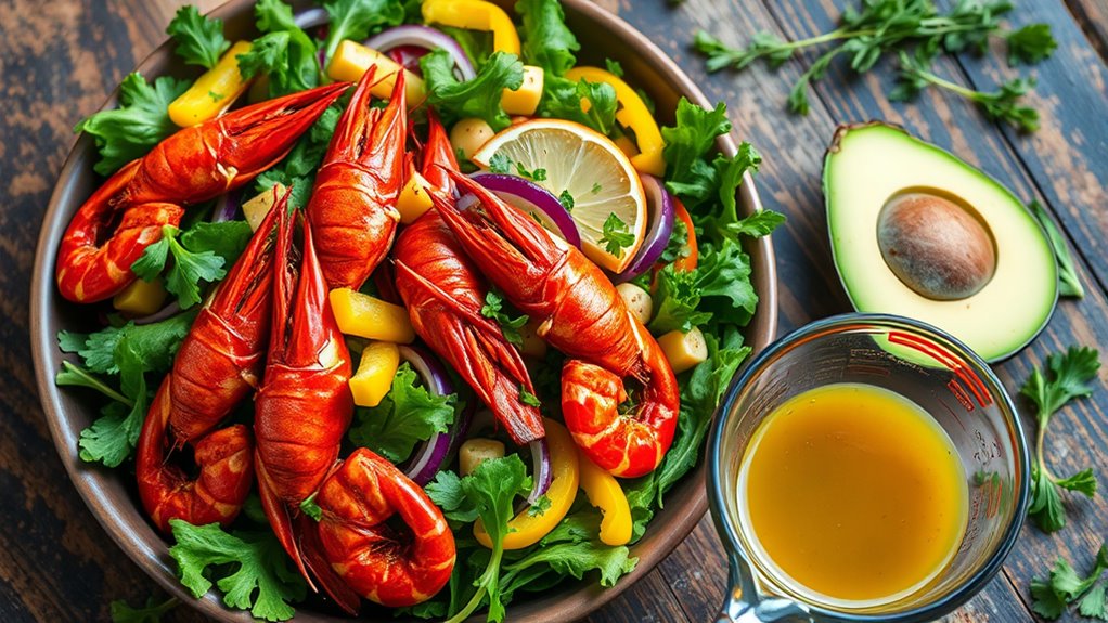 crawfish salad ingredient harmony