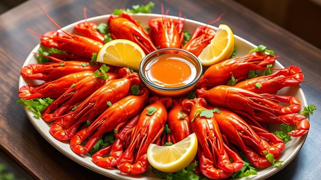 crawfish served with elegance