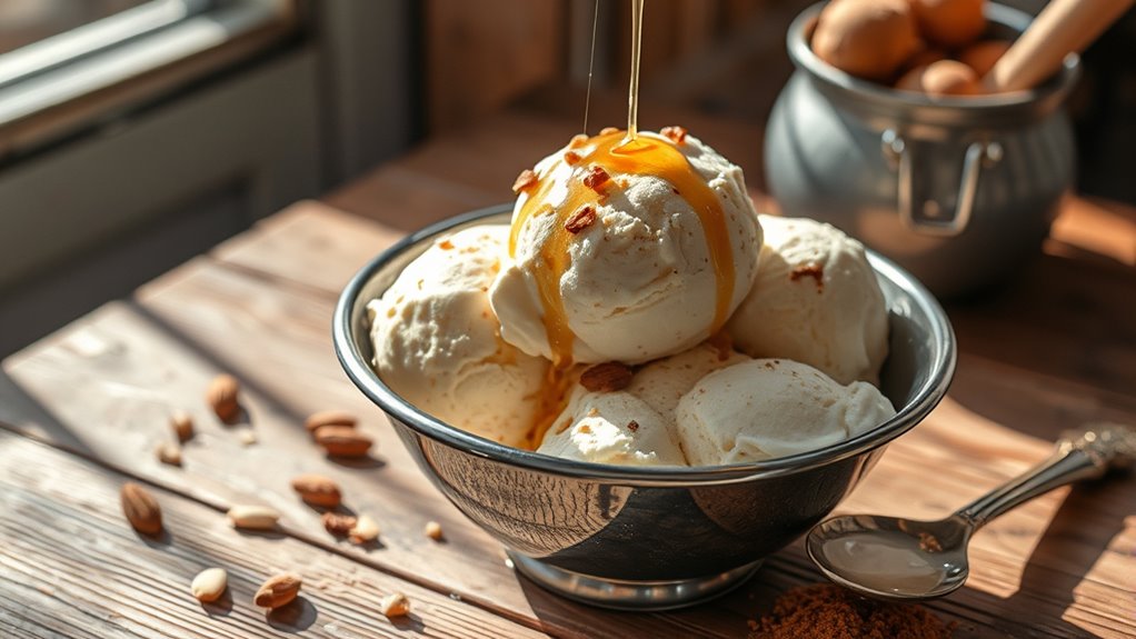 creamy almond ice cream