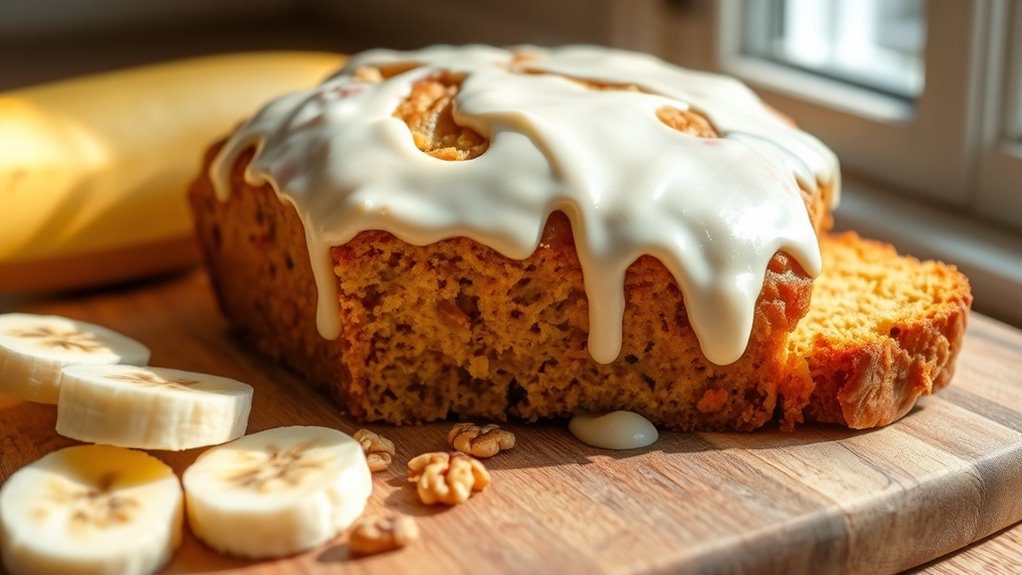creamy banana frosting preparation