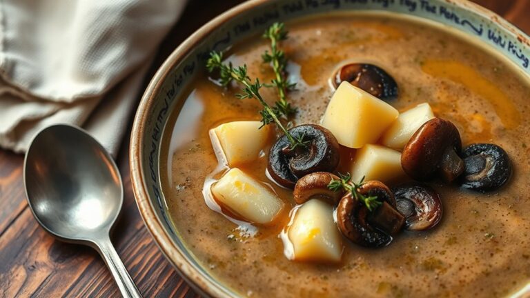 creamy brie mushroom soup