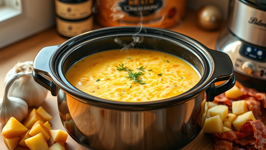 creamy cheddar beer soup