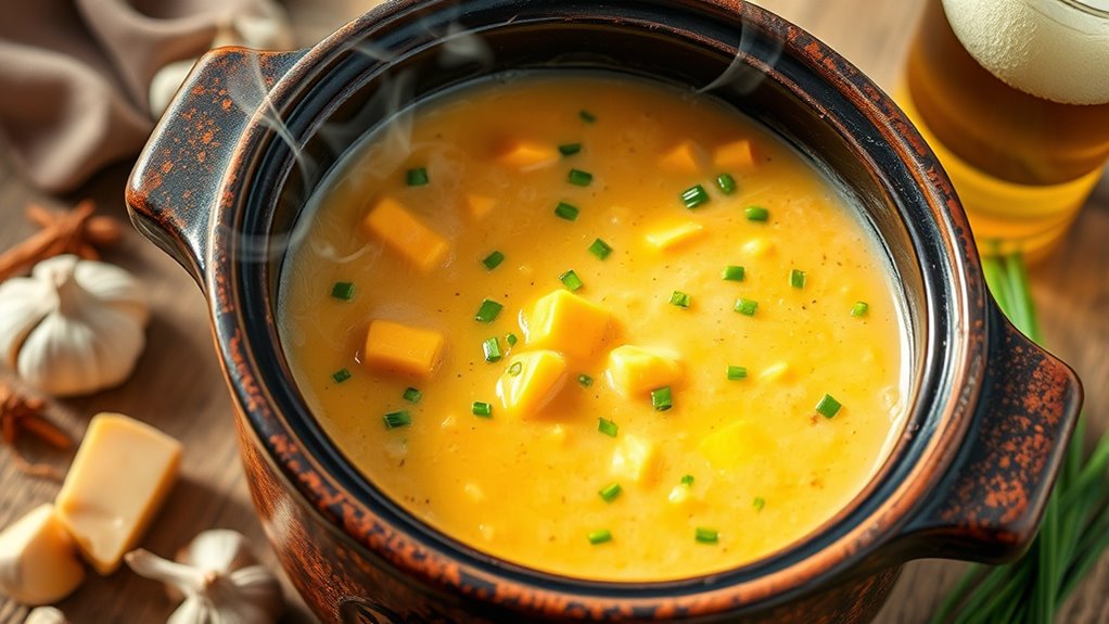 creamy cheese beer soup