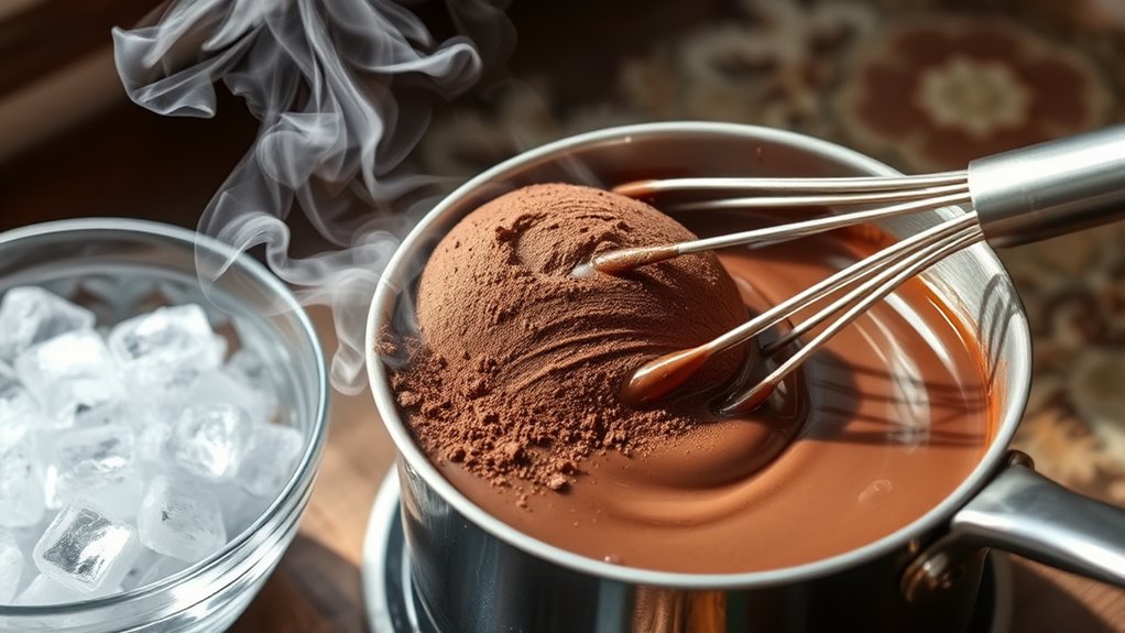 creamy cocoa mixture preparation