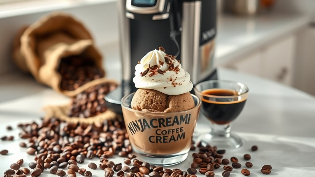 creamy coffee ice cream