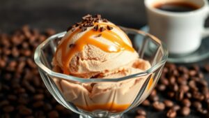 creamy coffee ice cream