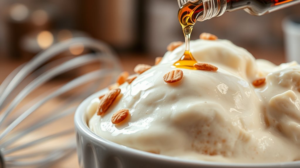 creamy toasted almond ice cream