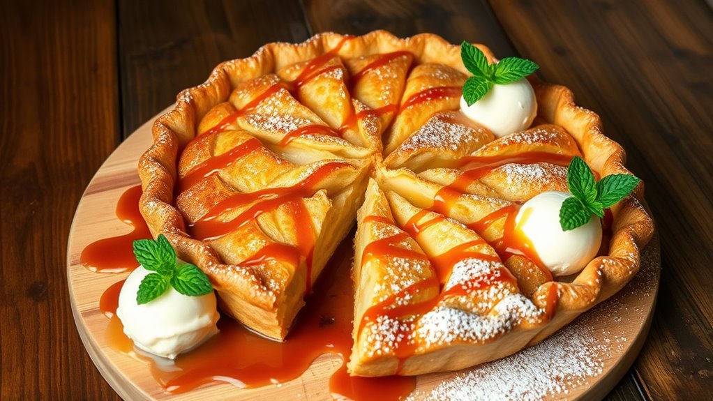creative apple pie serving