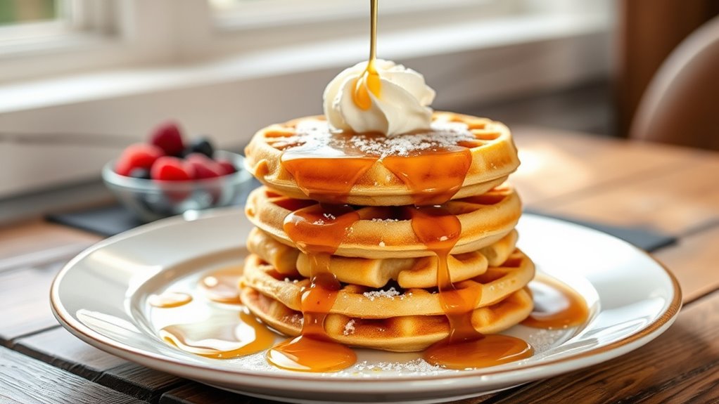creative banana waffle servings