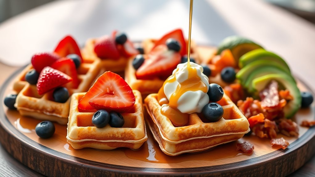 creative mini waffle presentation