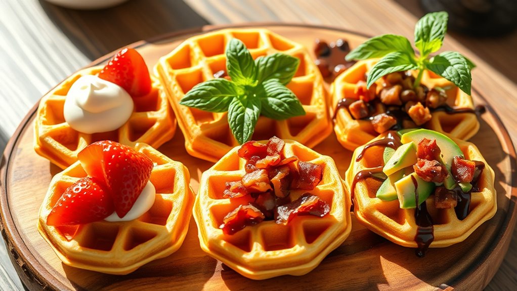 creative mini waffle toppings