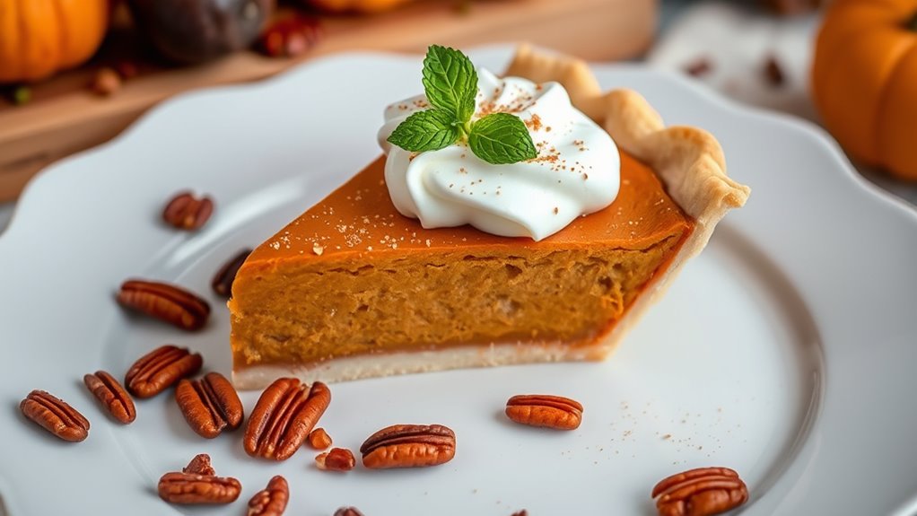 creative pumpkin pie presentation