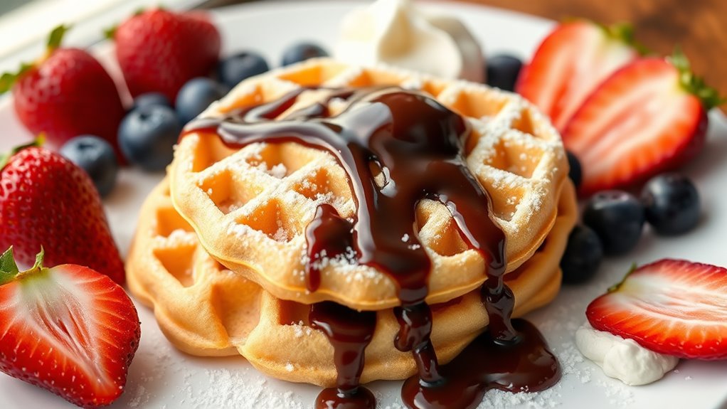 creative waffle cookie toppings