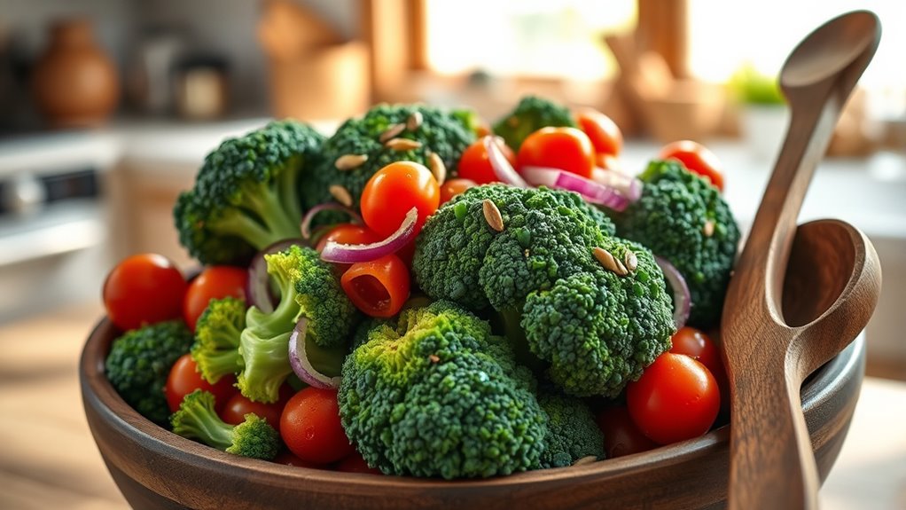 crisp broccoli salad preparation