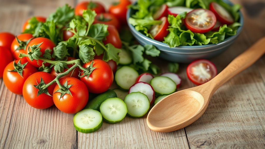 crisp colorful balanced salads