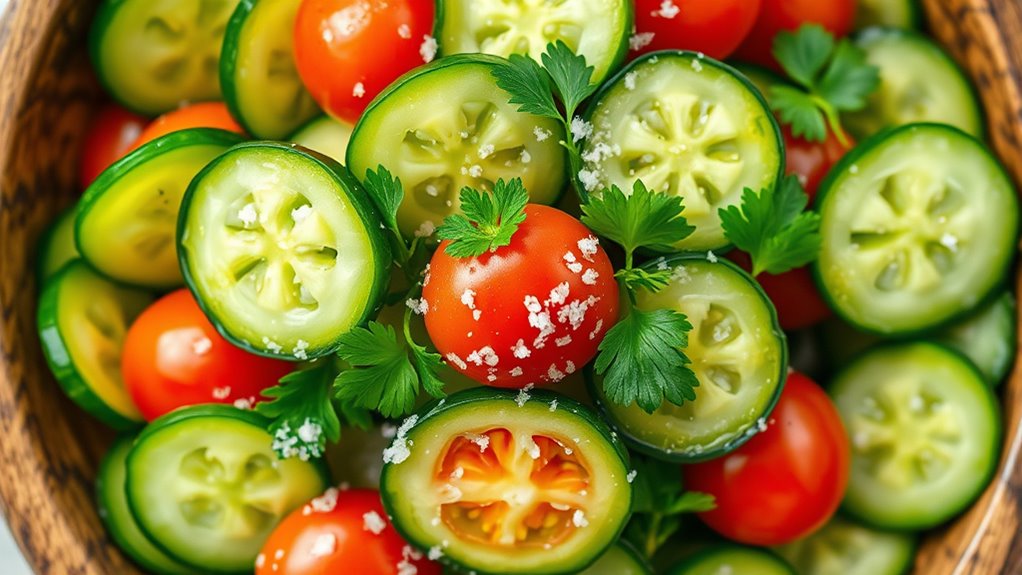 crisp cucumber salad ingredients