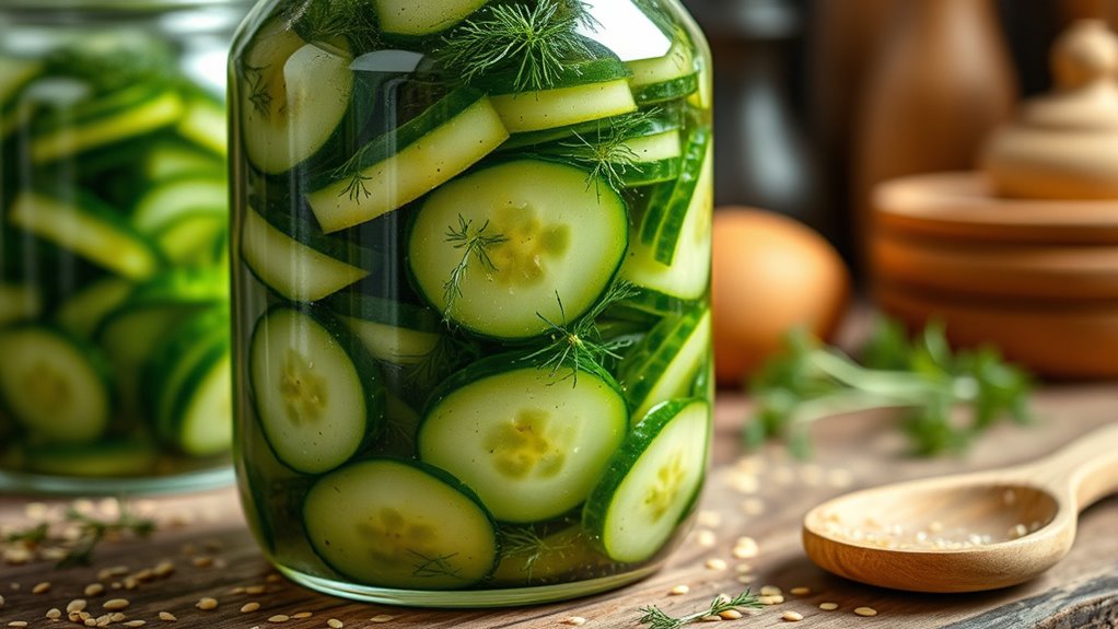 crisp cucumber salad preparation