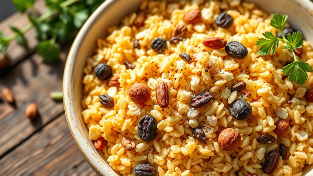 crispy caramelized puffed rice