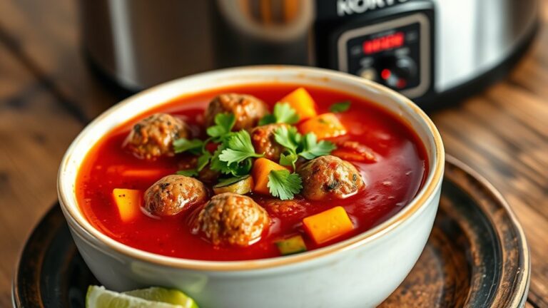 crock pot albondigas soup