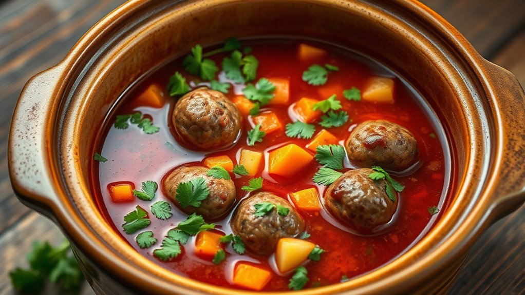 crock pot albondigas soup