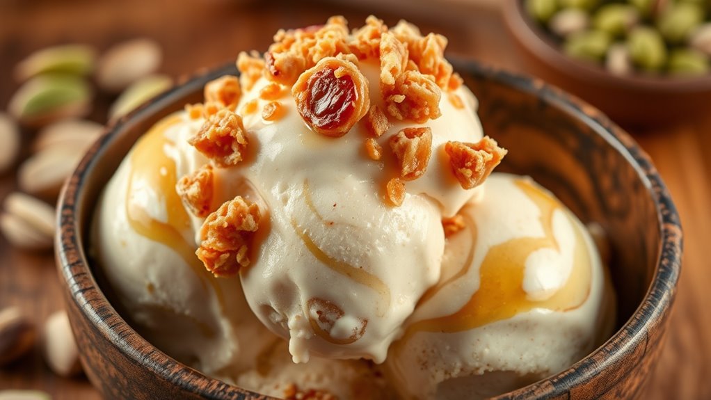 custard based baklava ice cream