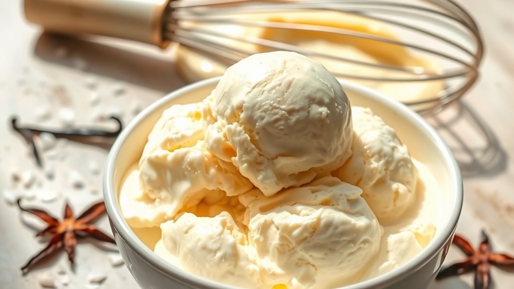 custard preparation and churning