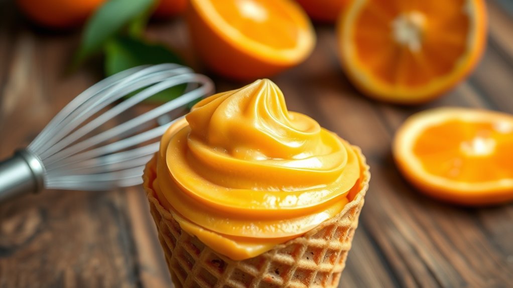 custard preparation and freezing