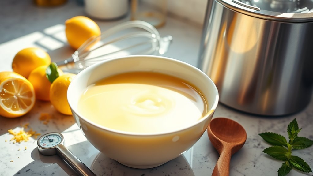 custard preparation and freezing