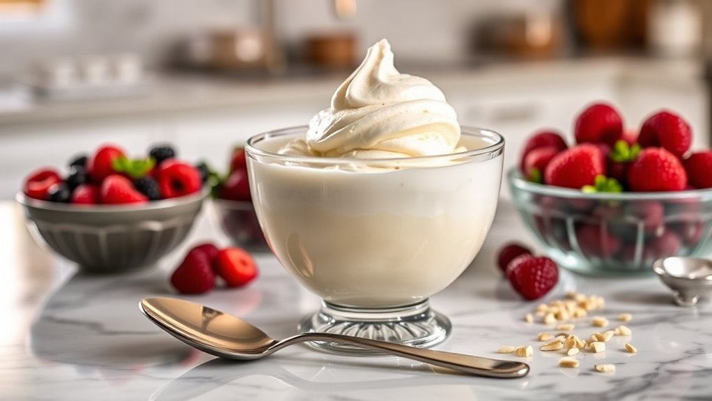 custard preparation and freezing