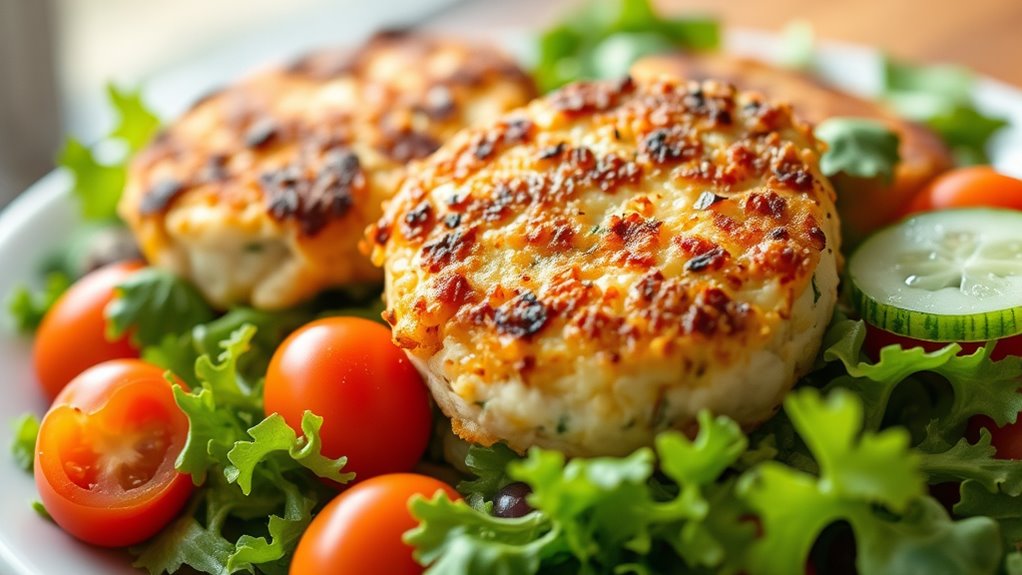delicate crab cake preparation
