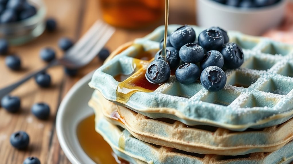 delicious blue waffles recipe