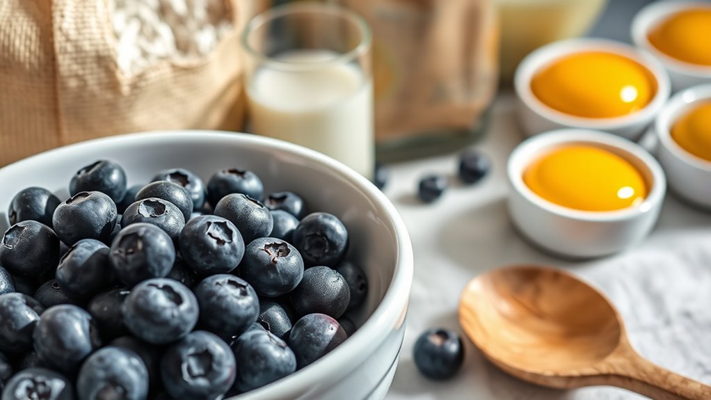 delicious blueberry waffle ingredients