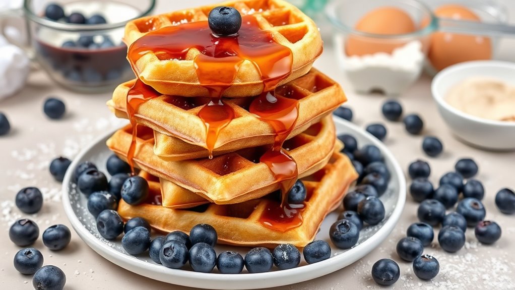 delicious blueberry waffle ingredients