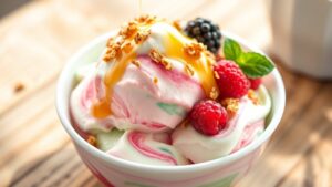 delicious breakfast ice cream